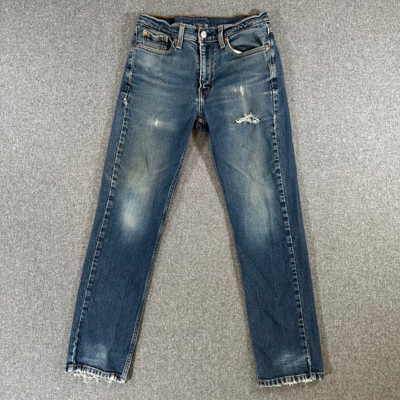 Levi's Other - Levi's Jeans Mens 30x30 514 Straight Blue Stretch Distressed